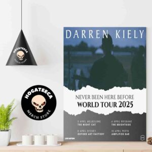 Darren Kiely Never Been Here Before World Tour 2025 On April 5-6-8-10 In Australia Home Decor Poster Canvas