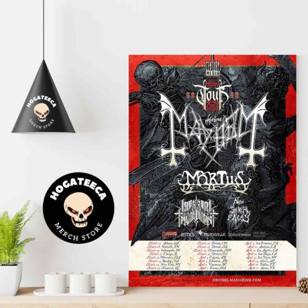 Decibel Magazine Tour 2025 Ft The True Mayhem Mortiis Imperial Triumphant  And New Skeletal Faces Performances Scheduled Home Decor Poster Canvas