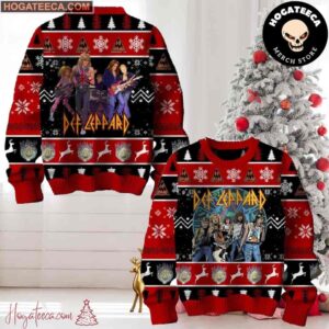 Def Leppard Pour Some Sugar On Me This Chirstmas Gifts 2024 Xmas For Family And Friends Ugly Sweater