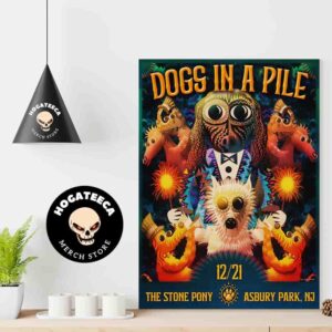 Dogs In A Pile Merch On December 21 2024 At The Stone Pony In Asbury Park NJ Home Decor Poster Canvas