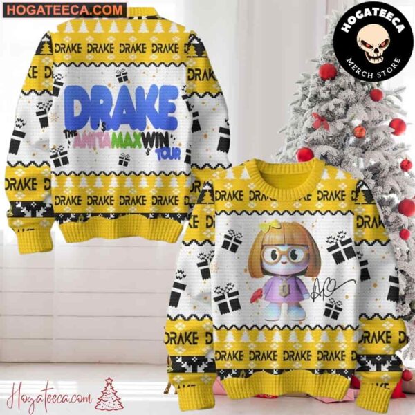 Drake The Anita Max Win Tour 2025 Chirstmas Gifts 2024 Xmas Ugly Sweater