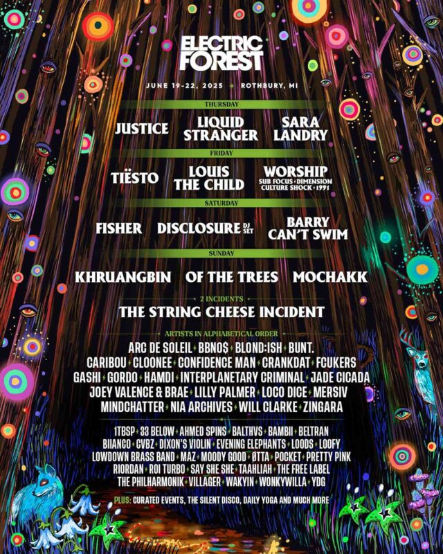 Electric Forest On June 19 23 2025 In Rothbury MI Full Lineup 12 11zon