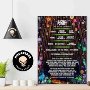 Electric Forest On June 19-23 2025 In Rothbury Mi Full Lineup Home Decor Poster Canvas