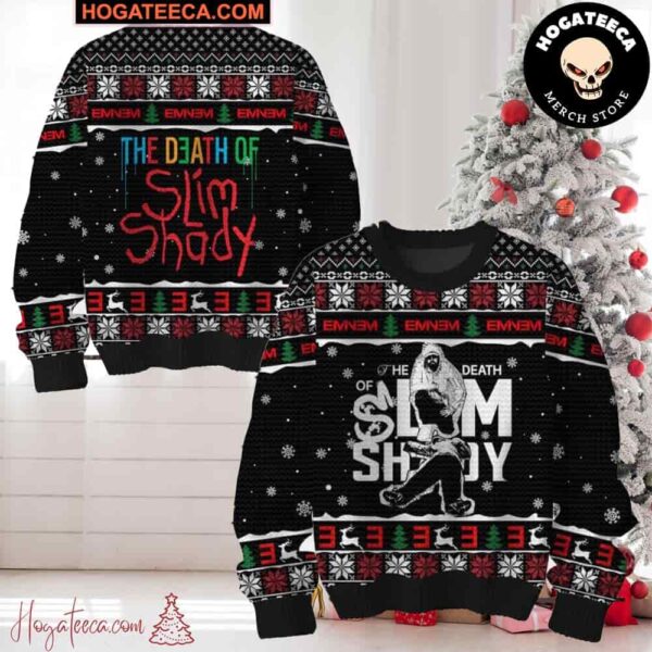 Eminem The Death Of Slim Shady Chirstmas Gifts 2024 Xmas Ugly Sweater