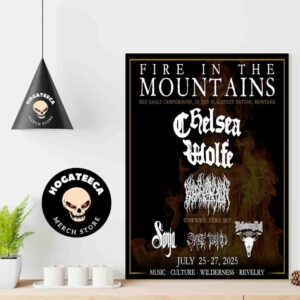 Fire In The Mountains Festival Lineup 2025 On July 25-27 At Red Eagle Campground In East Glacier MT Home Decor Poster Canvas