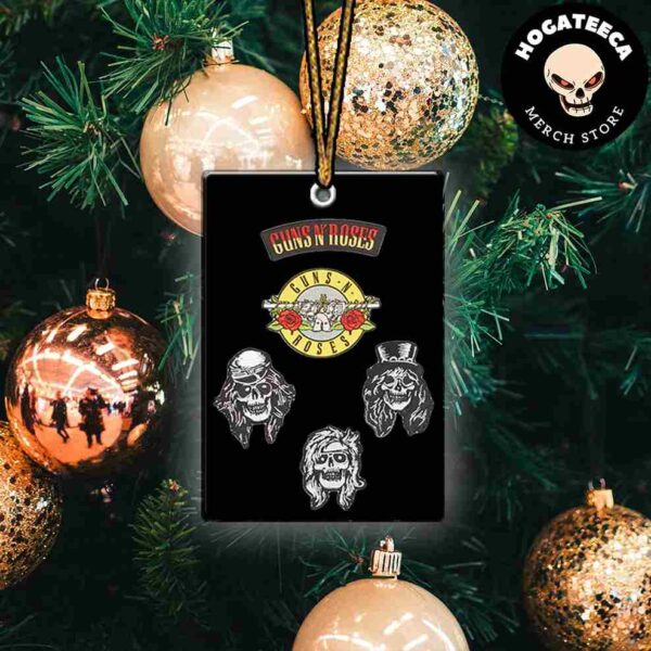 Guns N Roses Banner Bullet Logo Axl Slash And Duff Christmas Gift Tree Decorations Ornament