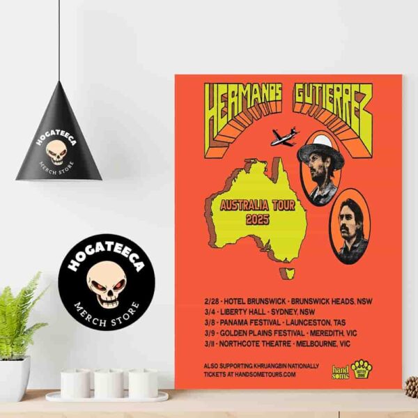 Hermanos Gutierrez Australia Tour 2025 Performances Scheduled On March Home Decor Poster Canvas