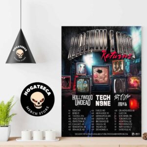 Hollywood And N9ne Returns Tour 2025 Hollywood Undead And Tech N9ne With Set It Off And Zero 936 Performances Scheduled Home Decor Poster Canvas