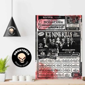 Ice Nine Kills The Silver Scream-A-Thon Celebrates The Silver Scream Night 1 And The Silver Scream 2 Welcom To Horrorwood Night 2 Home Decor Poster Canvas