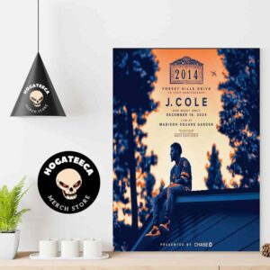 J Cole 2014 Forest Hill Drive 10 Years Anniversary One Night December 16 2024 At Madison Square Garden NY Home Decor Poster Canvas