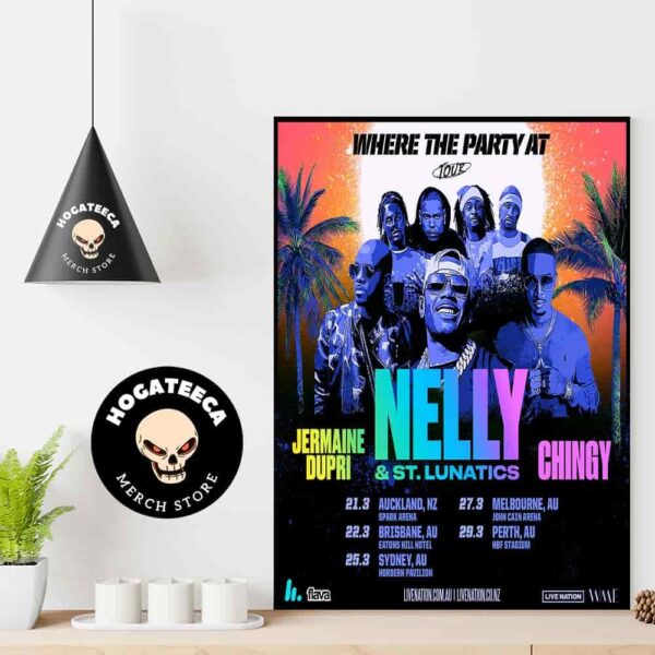 Jermaine Dupri Chingy And Nelly And St Lunatics Tour Date Home Decor Poster Canvas