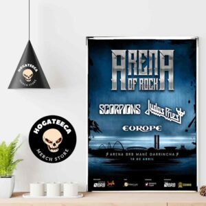 Judas Priest With Scorpions Arena Of Rock Arena Brb Mane Garrincha Brazil On De Abril Home Decor Poster Canvas