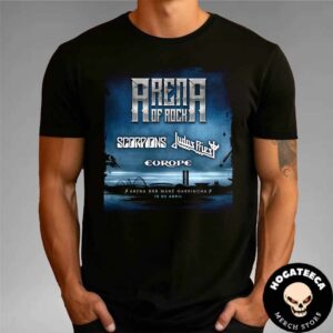 Judas Priest With Scorpions Arena Of Rock Arena Brb Mane Garrincha Brazil On De Abril Unisex T-Shirt