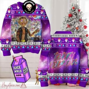 Juice Wrld The Party Never Ends Chirstmas Gifts 2024 Xmas Ugly Sweater