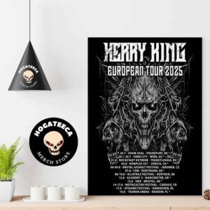 Kerry King European Tour 2025 Performances Scheduled Home Decor Poster Canvas