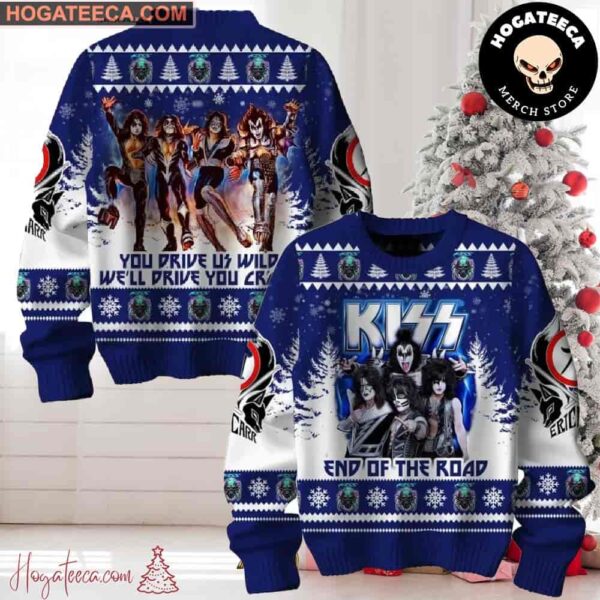 Kiss 2024 Christmas End Of The Road Chirstmas Gifts 2024 Xmas For Family And Friends Ugly Sweater