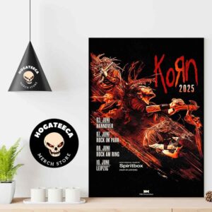 Korn With Spiribox Merch For 4 Show In Germany On Juni 3-7-8-10 2025 Home Decor Poster Canvas