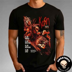 Korn With Spiribox Merch For 4 Show In Germany On Juni 3-7-8-10 2025 Unisex T-Shirt