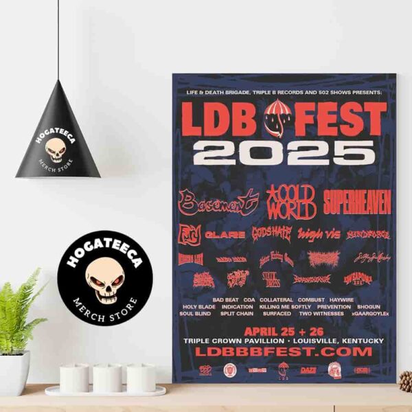 LDB Fest 2025 Full Lineup On April 25 26 2024 At Triple Crown Pavillion In Louisville Kentucky Home Decor Poster Canvas