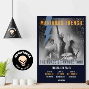 Marianas Trench The Force Of Nature Tour Australia 2025 On June 12-13-15 Respectively In Brisbane Sydney And Melbourne Home Decor Poster Canvas