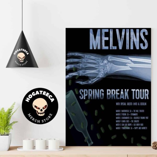 Melvins With CNTS And Desslok Spring Break Tour On March 2025 Performances Scheduled Home Decor Poster Canvas