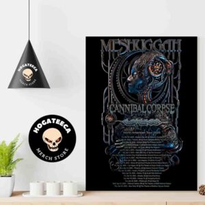 Meshuggah North American Tour 2025 With Cannibal Corpse And Carcass Performances Scheduled On March And Apr Home Decor Poster Canvas