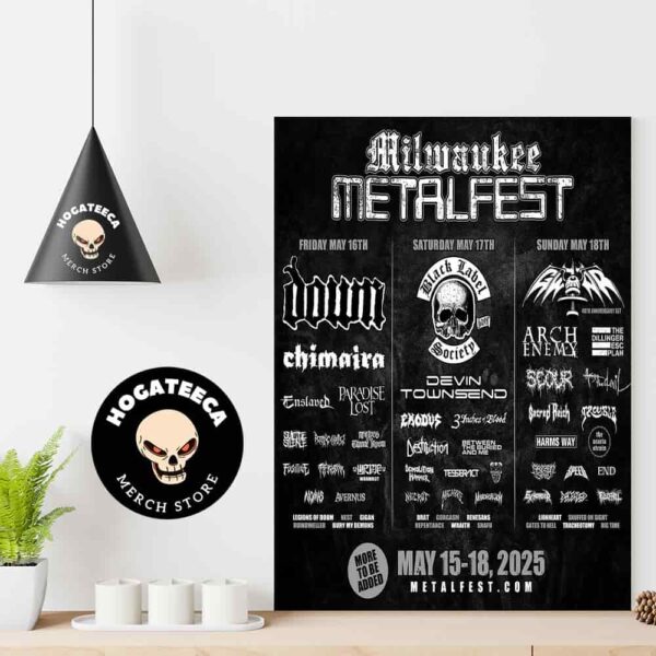 Milwaukee Metal Fest 2025 Lineup On May 16-17-18 2025 Home Decor Poster Canvas