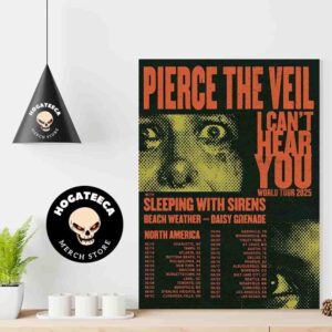 Pierce The Veil I Cant Hear You World Tour 2025 North America With Sleeping With Sirens Beach Weather And Daisy Grenade Performaces Scheduled Home Decor Poster Canvas