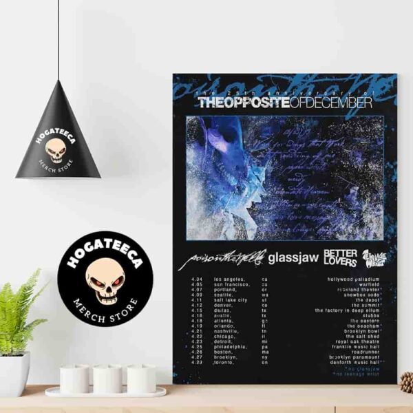 Poison The Well The Opposite Of December 25th Year Anniversary Tour With Glassjaw Better Lovers And Teenage Wrist Performances Scheduled Home Decor Poster Canvas