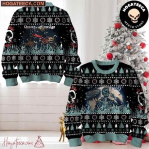 Queens Of Stone Age Death And Love Chirstmas Gifts 2024 Xmas Ugly Sweater