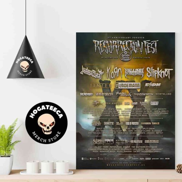 Resurrection Fest Estrella Galicia 20th Anniversary Forever On 25-28 2025 Full Lineup Hom Decor Poster Canvas