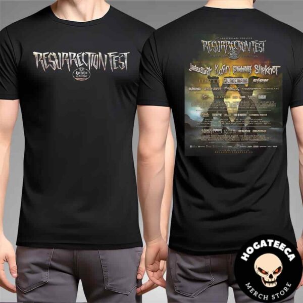 Resurrection Fest Estrella Galicia 20th Anniversary Forever On 25-28 2025 Full Lineup Two Sides Unisex T-Shirt