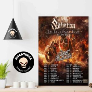 Sabaton The Legendary Tour Europe Tour 2025 Performances Scheduled Home Decor Poster Canvas