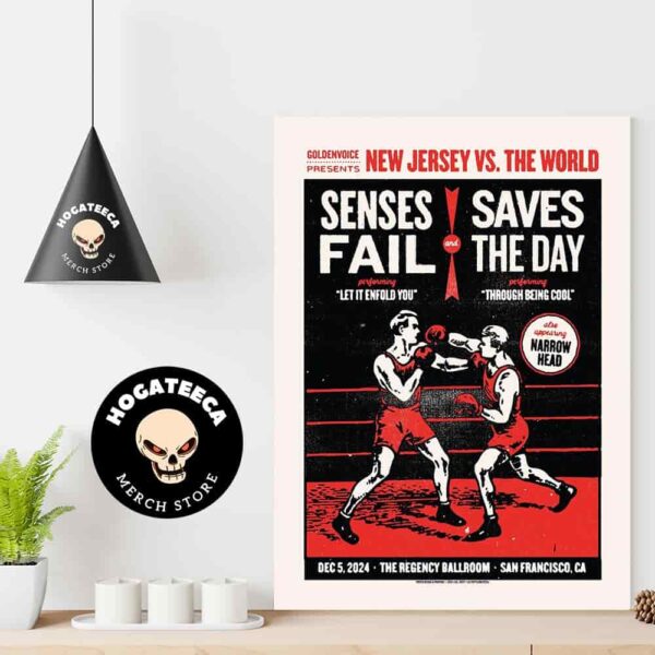 Sense Fail And Saves The Day With Narrow Head Merch At Regency Ballroom On Dec 5 2024 In San Francisco Home Decor Poster Canvas