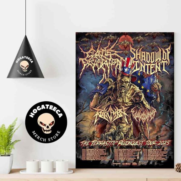 Shadow Of Intent Terrasitic Reconquest Tour 2025 Performances Scheduled On January Home Decor Poster Canvas