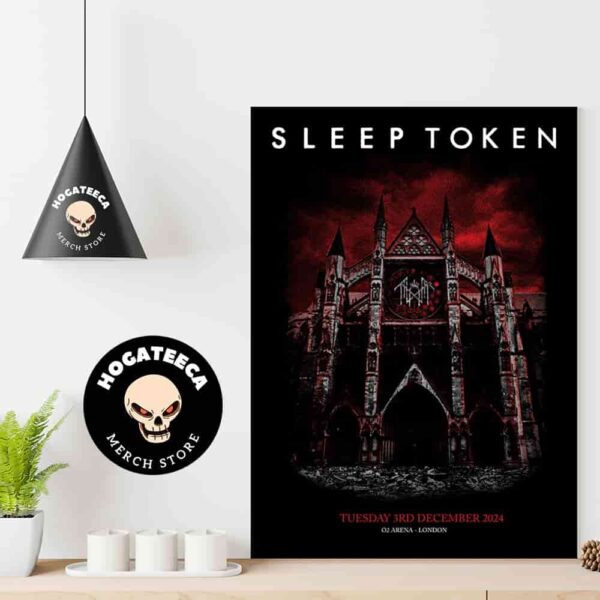 Sleep Token Merch Poster On Tuesday 3rd December 2024 At O2 Arena In London Exclusive Home Decor Poster Canvas