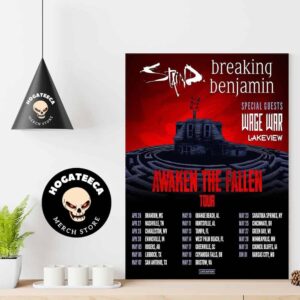 Staind And Breaking Benjamin Awaken The Fallen Tour With Lakeview  And Wage War Performances Scheduled On Apr And May 2025 Home Decor Poster Canvas