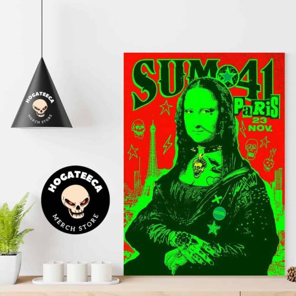 Sum 41 Final Show In Europe In Paris Mona Lisa Merch For Show On Nov 23 2024 Home Decor Poster Canvas