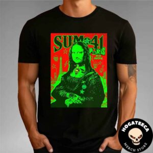 Sum 41 Final Show In Europe In Paris Mona Lisa Merch For Show On Nov 23 2024 Unisex T-Shirt