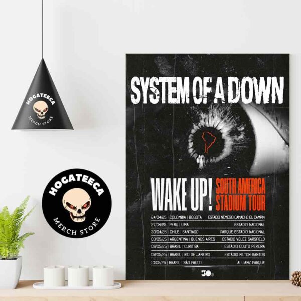 System Of A Down Wake Up South America Performances Scheduled On April And May 2025 Home Decor Poster Canvas