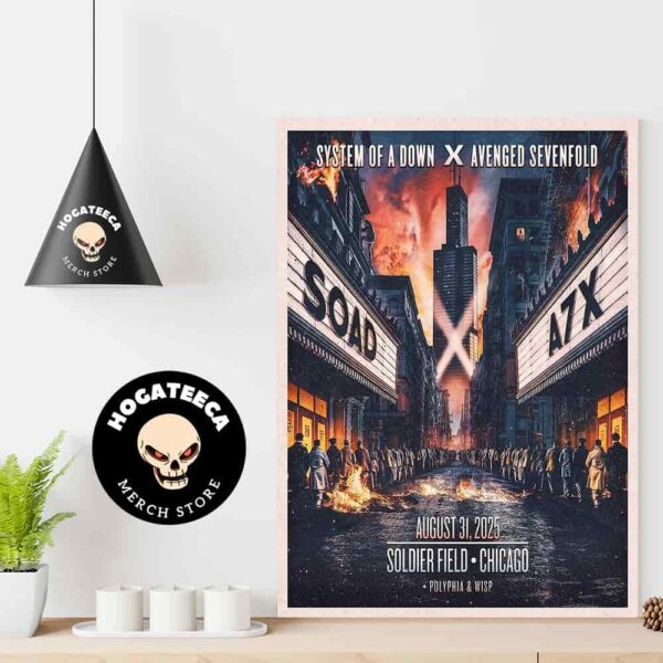 System Of A Down X Avenged Sevenfold On Aug 31th 2025 At Soldier Field Chicago Home Decor Poster Canvas