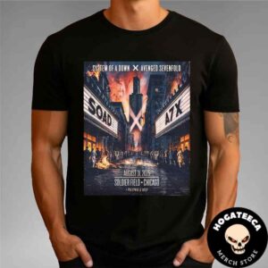 System Of A Down X Avenged Sevenfold On Aug 31th 2025 At Soldier Field Chicago Unisex T-Shirt