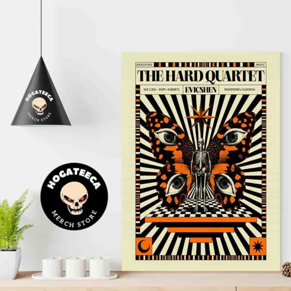 The Hard Quartet Evicshen Merch On May 2 2025 Pappy Harriets In Pioneertown CA Home Decor Poster Canvas