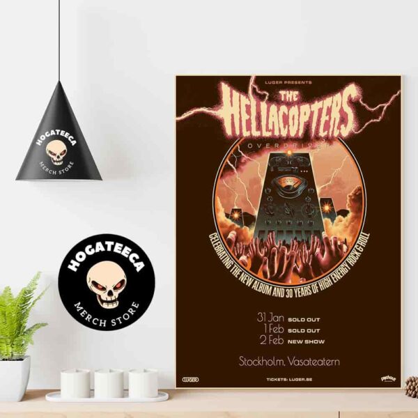 The Hellacopters The New Album And 30 Years Of High Energy Rock And Roll Merch For Shows At Vasateatern In Stockholm On Jan 31 And Feb 1-2 2025 Home Decor Poster Canvas