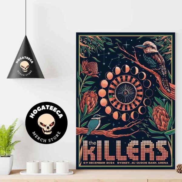 The Killers Band Merch For Show On December 6-7 2024 In Sydney Au At Au Qudos Bank Arenea Home Decor Poster Canvas