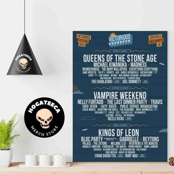 Victorious Festival 2025 Kings Of Leon With Queens Of The Stone Age And Vampire Weekend Is Headliners On August 22-23-24 Southsea Portsmouth UK Home Decor Poster Canvas