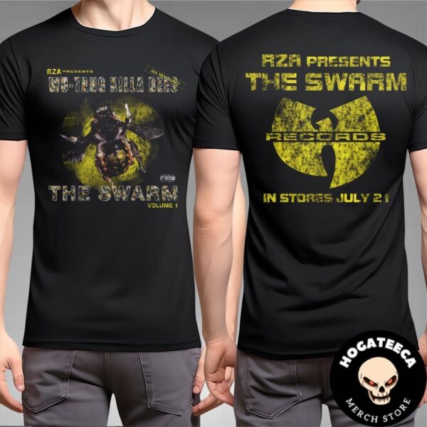 Wu-Tang Clan Fall Winter 24 Collection RZA Present Wu-Tang Killa Bees The Swarm Records In Stores July 21 Volume 1 Two Sides Unisex T-Shirt