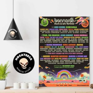 Bonnaroo Music And Art Festival On June 12-15 2025 In Manchester Tennessee With King Gizzard And The Lizard Wizard Full Lineup Home Decor Poster Canvas