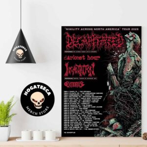 Decapitated With Incantation And Exmortus Nihility Across North America Tour 2025 Performance Scheduled Home Decor Poster Canvas