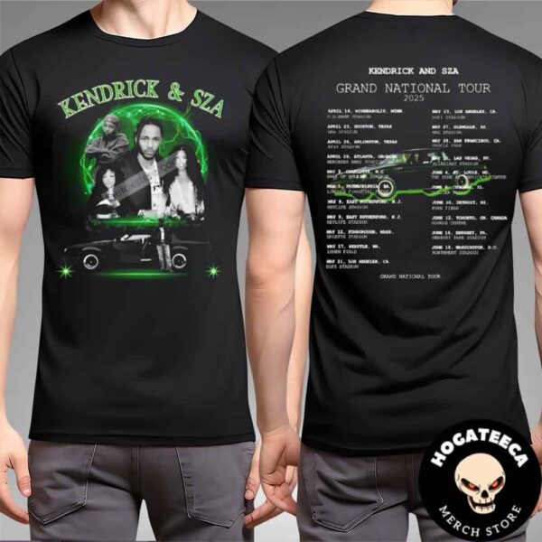 Kendrick Lamar And SZA Grand National Tour 2025 Tour Dates Two Sides Merchandise Unisex T-Shirt